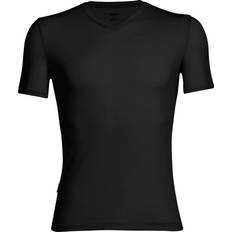 Icebreaker Merino Anatomica Short Sleeve V Neck T-shirt - Black