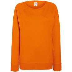 Fruit of the Loom Ladies Lightweight Raglan Sweatshirt - Orange
