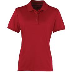 Premier Coolchecker Pique Polo Shirt - Burgundy