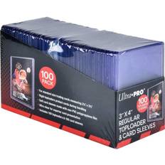 Ultra Pro 3"x4" Clear Regular Toploaders and Soft Sleeves Bundle for Standard Size Cards 100 Pack
