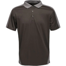 Regatta Contrast Coolweave Polo Shirt - Black/Seal Grey