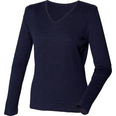 Henbury Ladies V-Neck Jumper - Navy