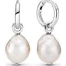 Pearl - Silver Earrings Pandora Baroque Freshwater Cultured Pearl Earrings - Silver/Pearl