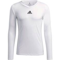 Fußball - Herren Basisschicht-Oberteile Adidas Team Base Long Sleeve T-Shirt Men - White