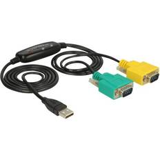 DeLock USB A-2DB9 1.5m