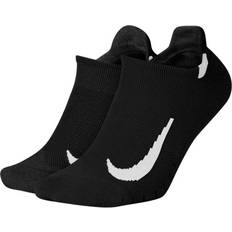 Borrelås Klær Nike Multiplier No-Show Running Socks 2-pack Men - Black/White