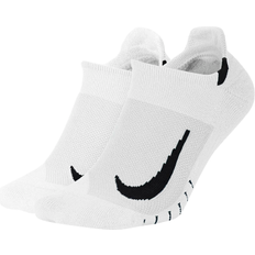 Nike Hvite Undertøy Nike Multiplier No-Show Running Socks 2-pack Men - White/Black