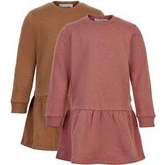 Mehrfarbig Kleider Minymo Sweat Dress 2-pack - Canyon Rose (5750 411)