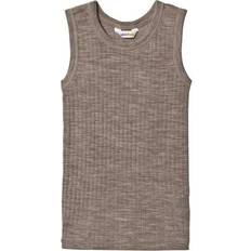 Wolle Tanktops Joha Wool Undershirt - Brown Melange (76342-122-15587)