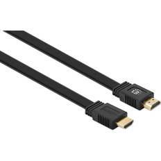 Manhattan Flat HDMI-HDMI High Speed with Ethernet 2m