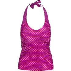 L Tankinier Trespass Winona Women's Halter Neck Tankini Top - Purple Orchid Spot