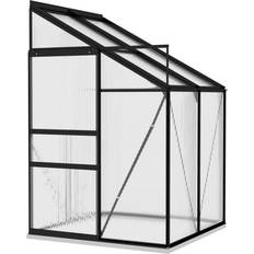 Lean-to Greenhouses vidaXL 312049 1.64m² Aluminum Polycarbonate