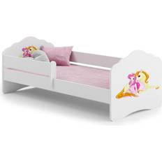 Kobi Girl with Unicorn Cot wih Mattress & Protective Edge 80x160cm