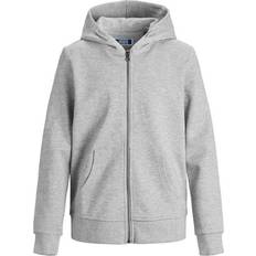 Jack & Jones Boy's Zip Hoodie - Grey/Light Grey Melange (12182519)