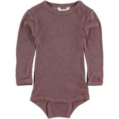 Joha L/S Wool/Silk Rib Bodysuit - Plum (67987196-15854)