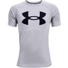 Under Armour UA Tech Hybrid Print Fill Short Sleeve Top - Boys XL Black - White