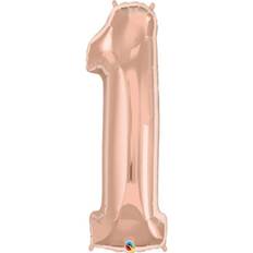 Qualatex Latex Ballons 34 Inch Metallic Number 1 Rose Gold