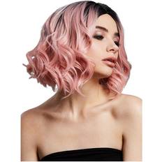 Halloween Kort parykk Smiffys Fever Kourtney Wig Baby Pink