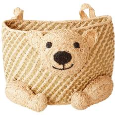 Rice Small Bear Raffia Hanging Basket