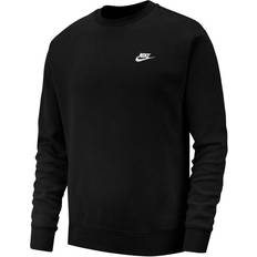 Nike Herren - L - Sweatshirts Pullover Nike Club French Terry Crew - Black/White