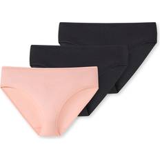 Schiesser Cotton Essentials Tai Panties 3-pack - Pink/Black