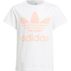 Adidas Kid's Trefoil T-shirt - White/Haze Coral (H35618)