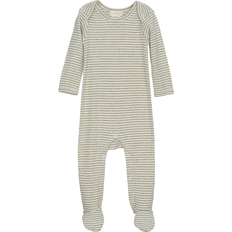 Serendipity Baby Suit Stripe - Feet Sage