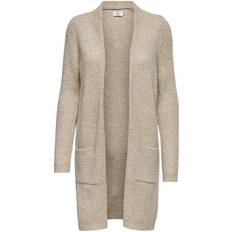 Only Long Knitted Cardigan - White/Whitecap Gray