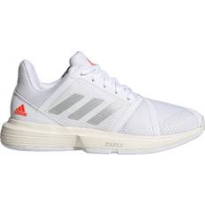 adidas CourtJam Bounce W - Cloud White/Silver Metallic/Solar Red