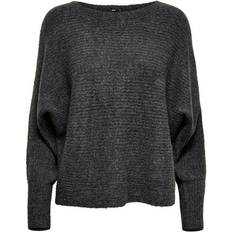 Only Daniella Rib Knitted Sweater - Gray/Dark Gray Melange