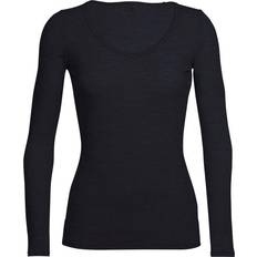 Merino Wool - Women T-shirts Icebreaker Merino Siren Long Sleeve Sweetheart Top Women - Black