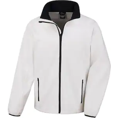 Result Mens Core Printable Softshell Jacket - White/Black