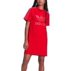 Adidas Marimekko Trefoil Print Infill Tee Dress - Vivid Red