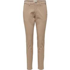 Selected Miley Tapered Fit Chinos - Beige/Silver Mink