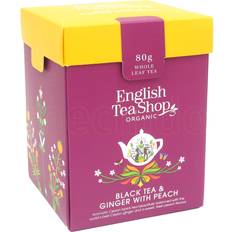 English Tea Shop Organic Black Tea & Ginger with Peach 80g