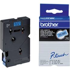 Blå Markeringsteip Brother P-Touch Labelling Tape Black on Blue