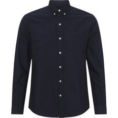 Bomull - Unisex Skjorter Colorful Standard Organic Button Down Shirt Unisex - Navy Blue