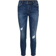 Vero Moda Tilde Normal Waist Skinny Fit Jeans - Blue/Medium Blue Denim