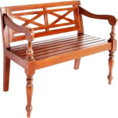 Natural Settee Benches vidaXL 24696 Settee Bench 38.6x32.3"