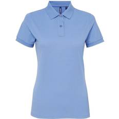 ASQUITH & FOX Women's Short Sleeve Performance Blend Polo Shirt - Cornflower