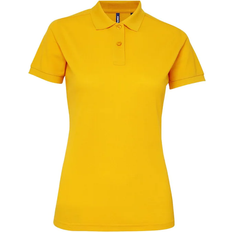 ASQUITH & FOX Women's Short Sleeve Performance Blend Polo Shirt - Sunflower