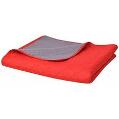 Polyester Überdecken vidaXL 131555 Überdecke Red/Gray (210x170cm)