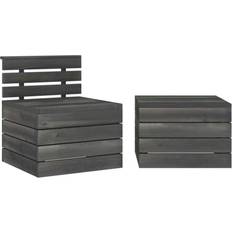 Billig Loungesett vidaXL 315421 Pallet Loungesett, 1 Bord inkl. 1 Soffor