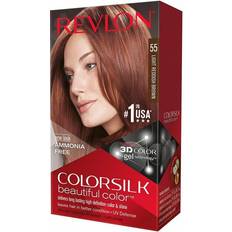 Reddish brown hair color Revlon ColorSilk Beautiful Color #55 Light Reddish Brown