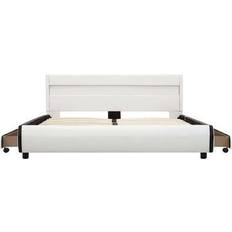 vidaXL Bed Frame with LED 2 Drawers 70cm Bettrahmen 140x200cm