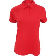 Fruit of the Loom Moisture Wicking Lady-Fit Performance Polo Shirt - Red