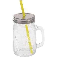 - Glass Jar with Straw 45cl