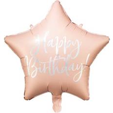 PartyDeco Foil Ballons Happy Birthday 40cm Pink