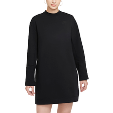 Fleece Kleider Nike Sportswear Tech Fleece Long-Sleeve Dress - Black/Black