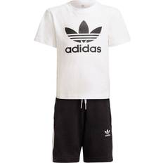 Adidas Kid's Adicolor Shorts & Tee Set - White/Black (H25274)